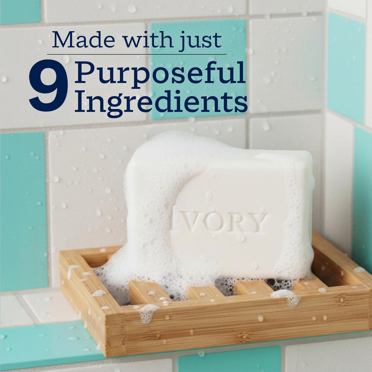 Savon bar Ivory Sensitive dans une salle de bains