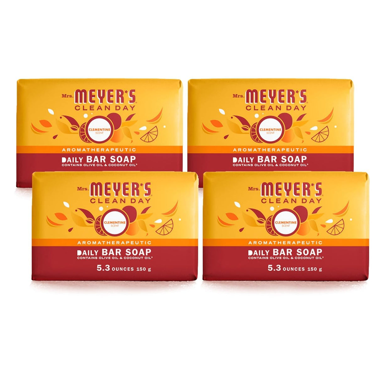 Savon bar Mrs. MEYER'S au citron, vue avant