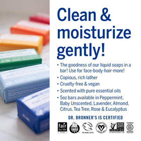 Savon barre Pure-Castile Dr. Bronner's au parfum Agrumes