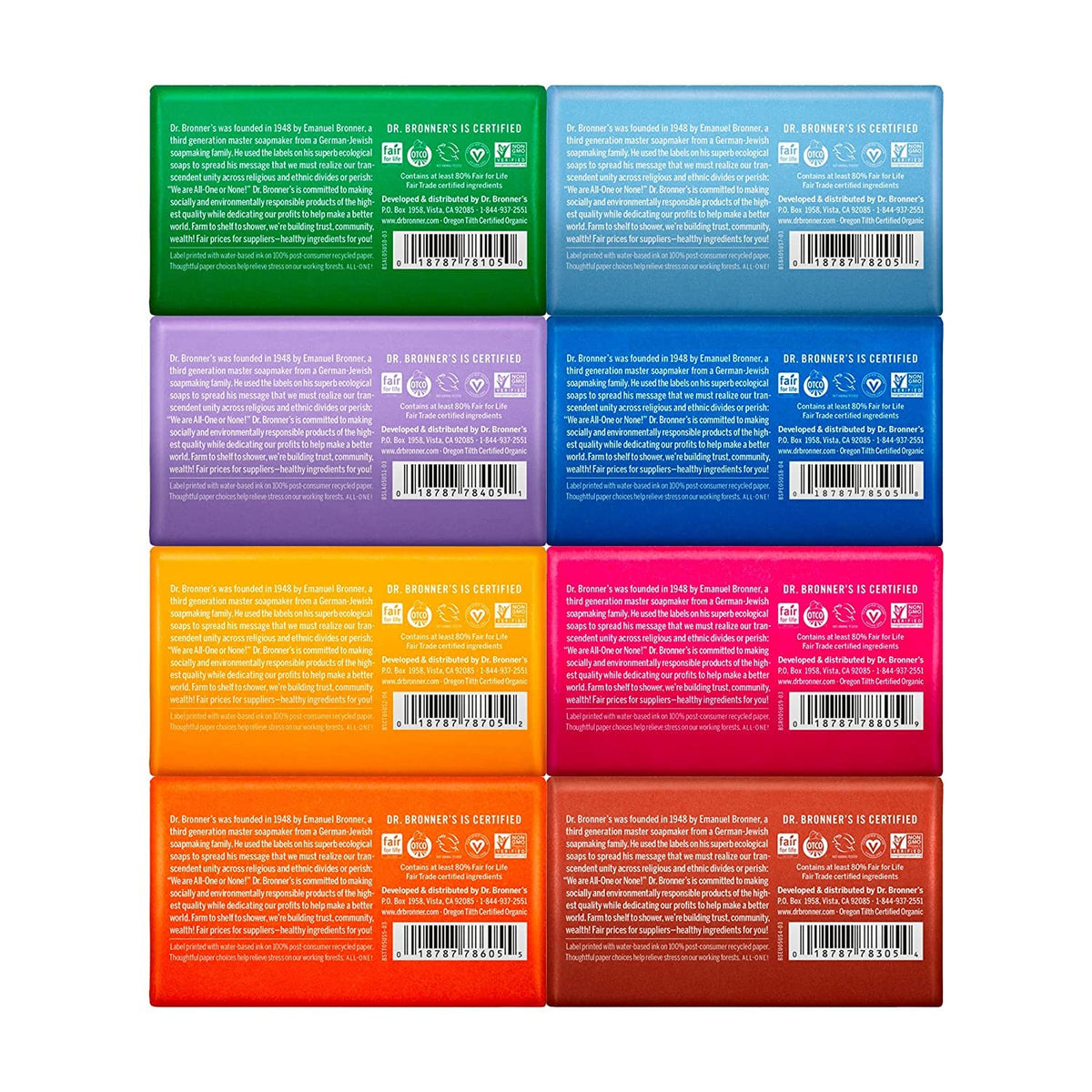 Savon barre Pure-Castile Dr. Bronner's au parfum Amande