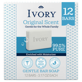 Savon barres Ivory 99,44% pur en pack de 12