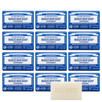 Savon barres Pure-Castile Dr. Bronner's menthe 5oz vue avant