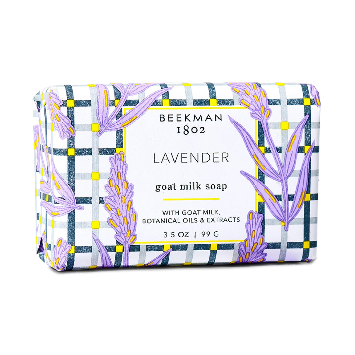 Savon Beekman 1802 au lait de chèvre lavande, vue avant