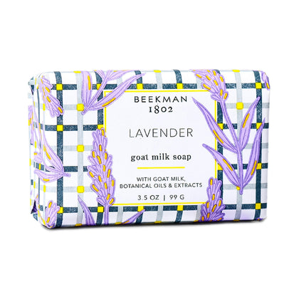 Savon Beekman 1802 au lait de chèvre lavande, vue avant