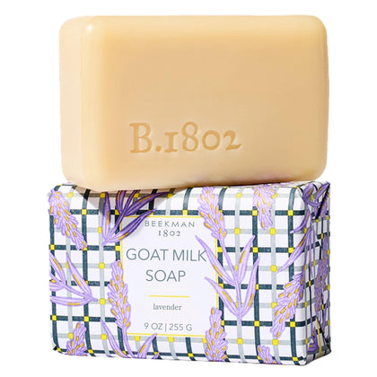 Savon Beekman 1802 au lait de chèvre lavande vue de face