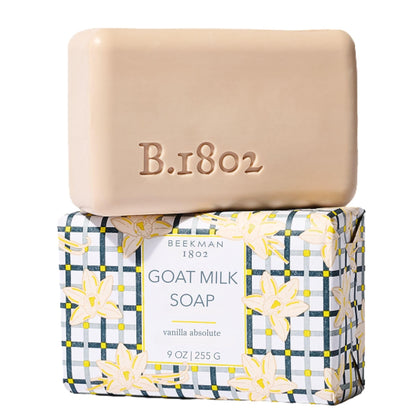 Savon Beekman 1802 au lait de chèvre vanille, vue de face