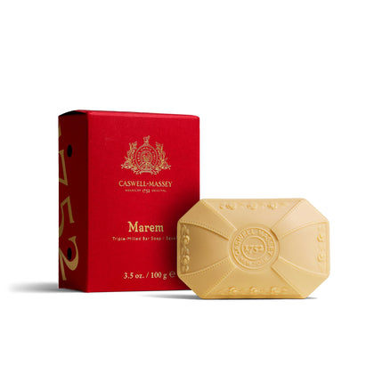 Savon Caswell-Massey Marem 100g vue avant avec emballage élégant