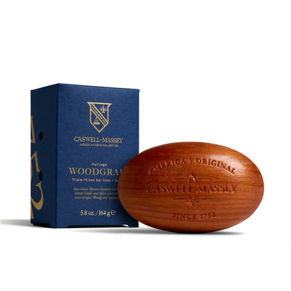 Savon Caswell-Massey Santal 181g vue avant avec emballage