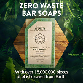 Savon Crate 61 Organics Eucamint sur une étagère
