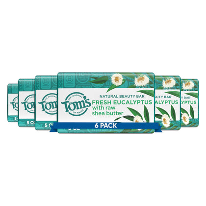 Savon de Beauté Tom's of Maine Eucalyptus - Barres en paquet de 6