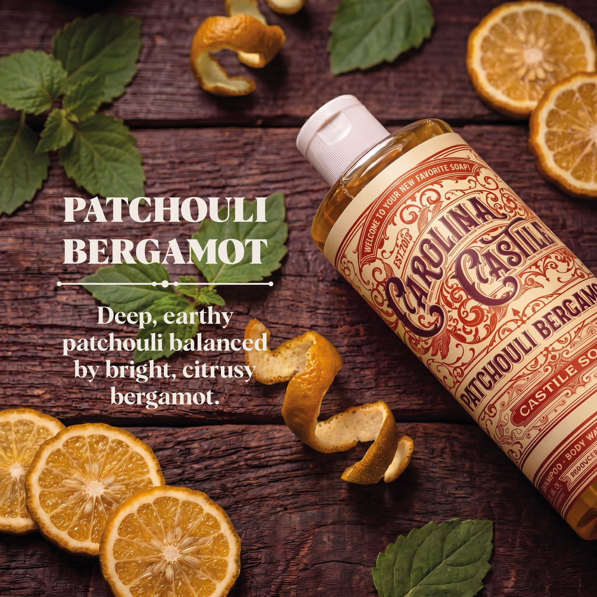 Savon de Castille Patchouli Bergamote 1161g côté