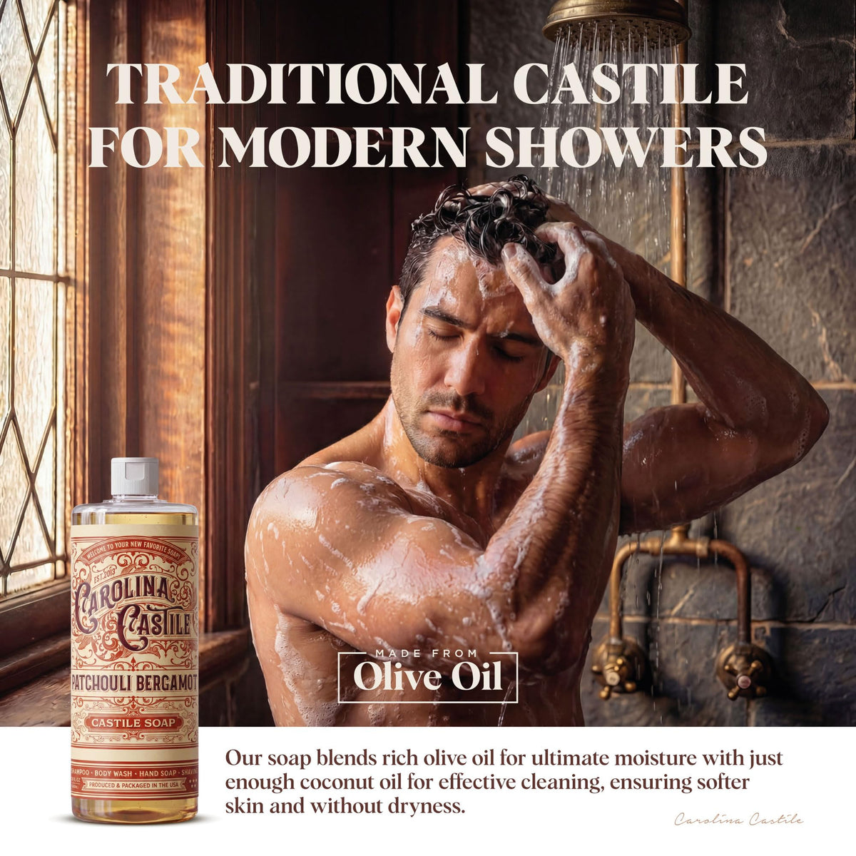 Savon de Castille Patchouli Bergamote en mousse