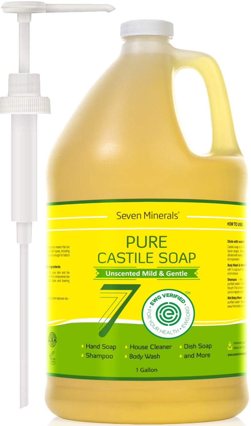 Savon de Castille Seven Minerals 1 Gallon vue de face