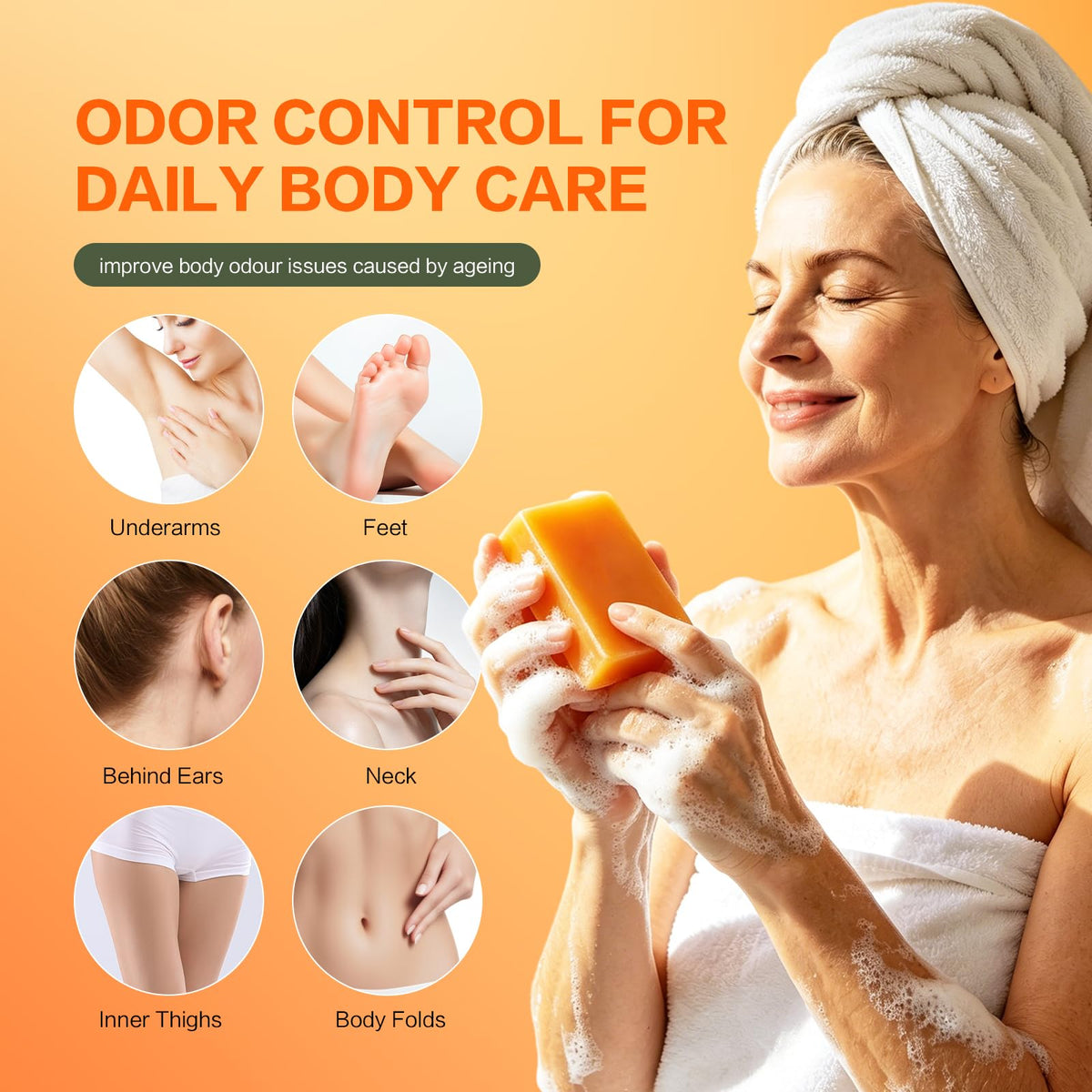 Savon de kaki Vincofoo 200g dans un cadre de salle de bain