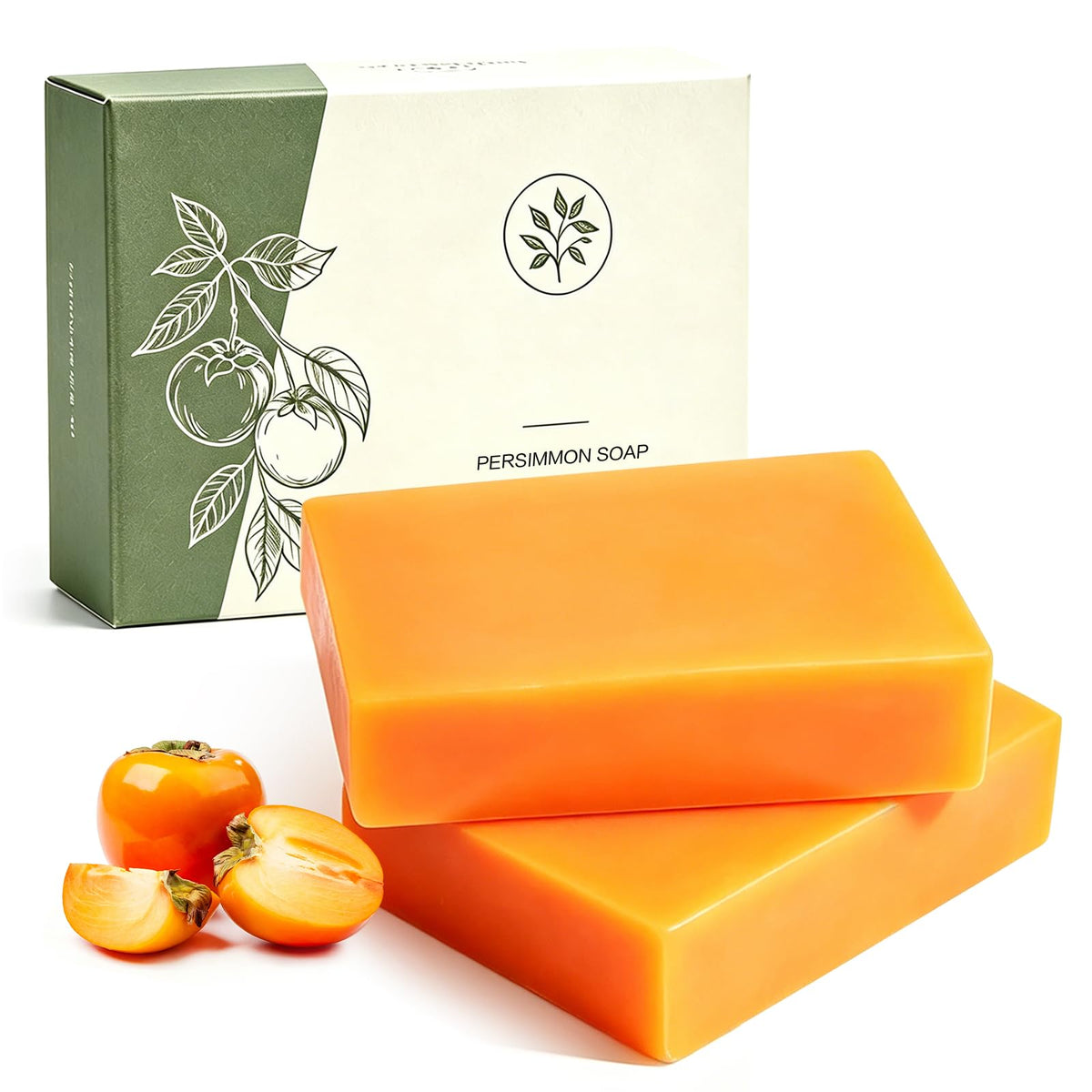 Savon de kaki Vincofoo 200g vue de face avec emballage