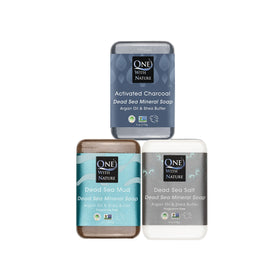Savon de Mer Morte 3 pièces avec charbon actif, boue et sel