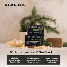 Savon de Tarier Grandpa's dans un cadre de salle de bain
