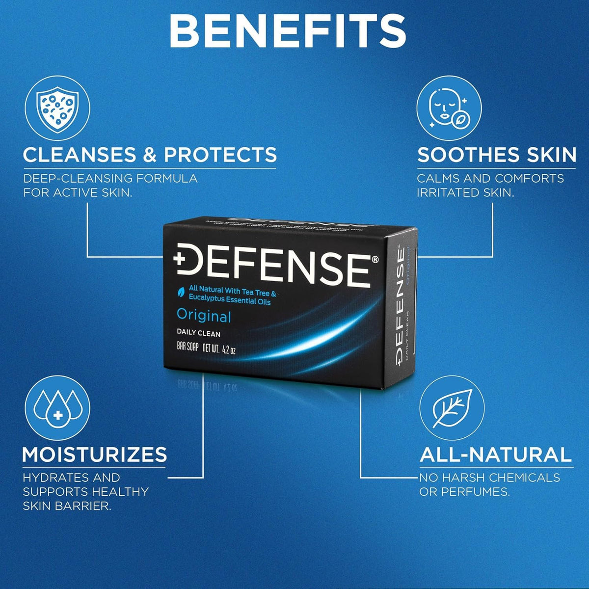 Savon Defense Soap 4,2 oz avec huile d'arbre à thé