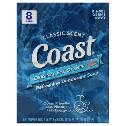 Savon déodorant rafraîchissant Coast, bar de 113 g, vue de face