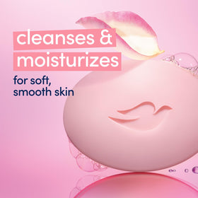 Savon Dove Beauté Rose 2-Pack en situation sur un lavabo
