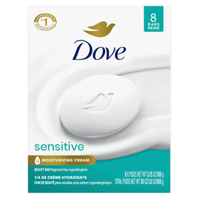 Savon Dove Beauté Sensitive 8 barres packaging avant