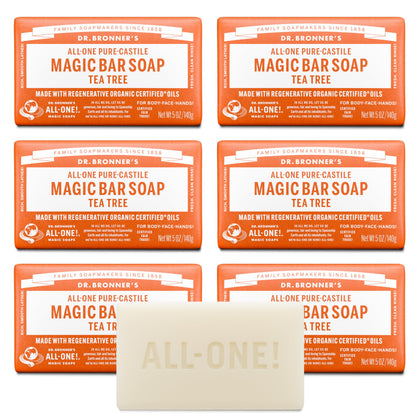 Savon Dr. Bronner's Pure-Castile Tea Tree 5 oz, vue de face