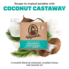 Savon Dr. Squatch Coconut Castaway en gros plan