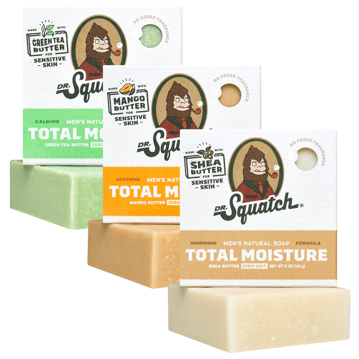 Savon Dr. Squatch Total Moisture 5oz vue avant dans son emballage