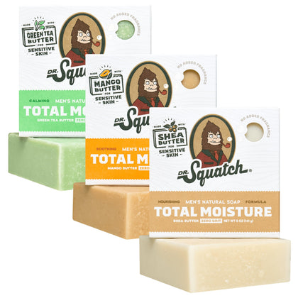 Savon Dr. Squatch Total Moisture 5oz vue avant dans son emballage
