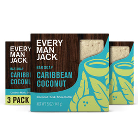 Savon Every Man Jack 5oz au parfum de noix de coco tropical en paquet de 3