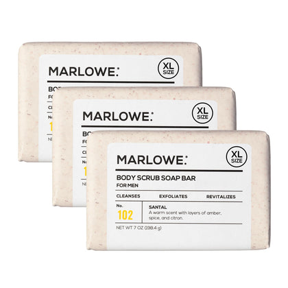 Savon exfoliant corps MARLOWE. au santal, vue avant
