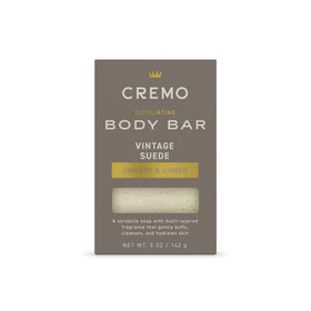 Savon Exfoliant Cremo 160g au parfum Vintage Suede, vue avant