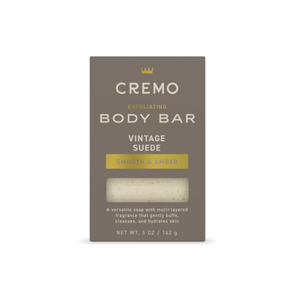 Savon Exfoliant Cremo 160g au parfum Vintage Suede, vue avant