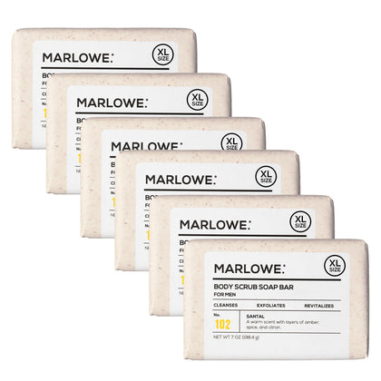 Savon exfoliant MARLOWE. Santal 7 oz en vue de face