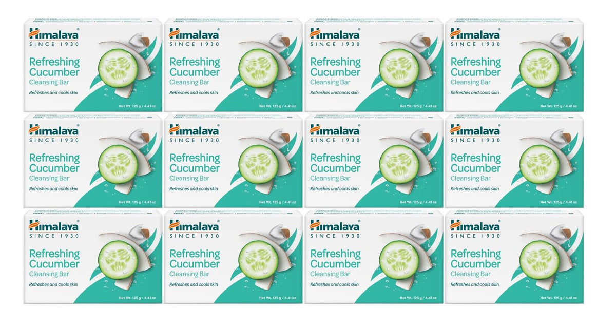 Savon Himalaya au concombre 12 pack vue de face