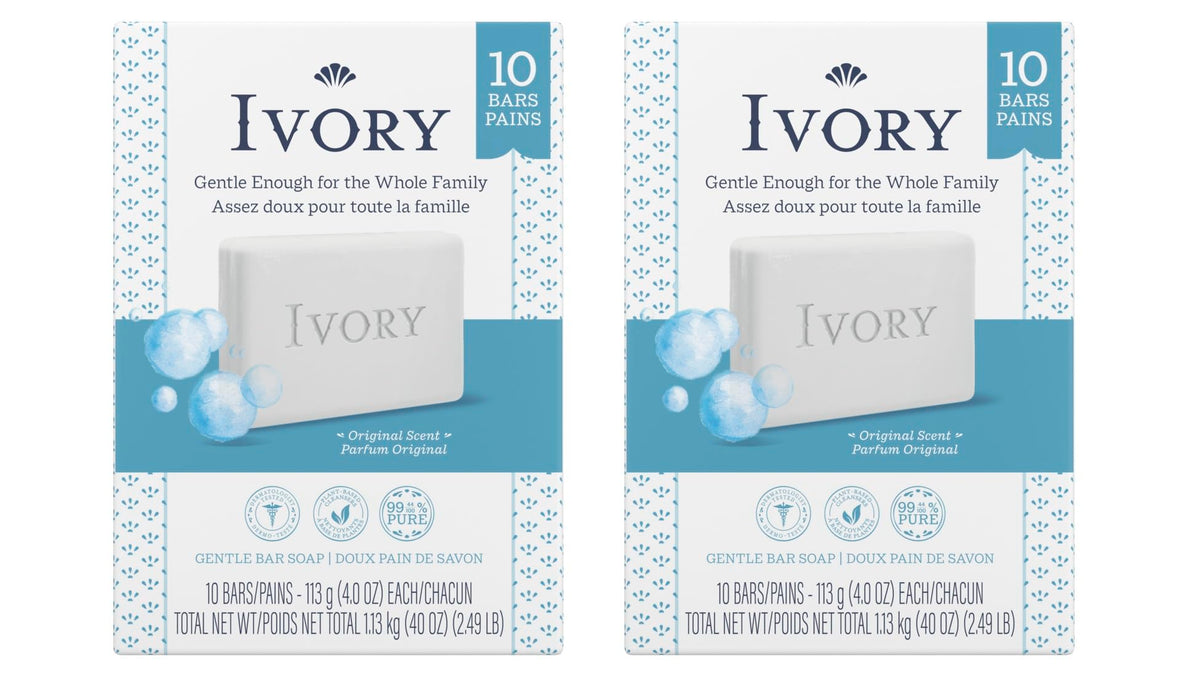 Savon Ivory Bar Original pack de 20 barres de 113g