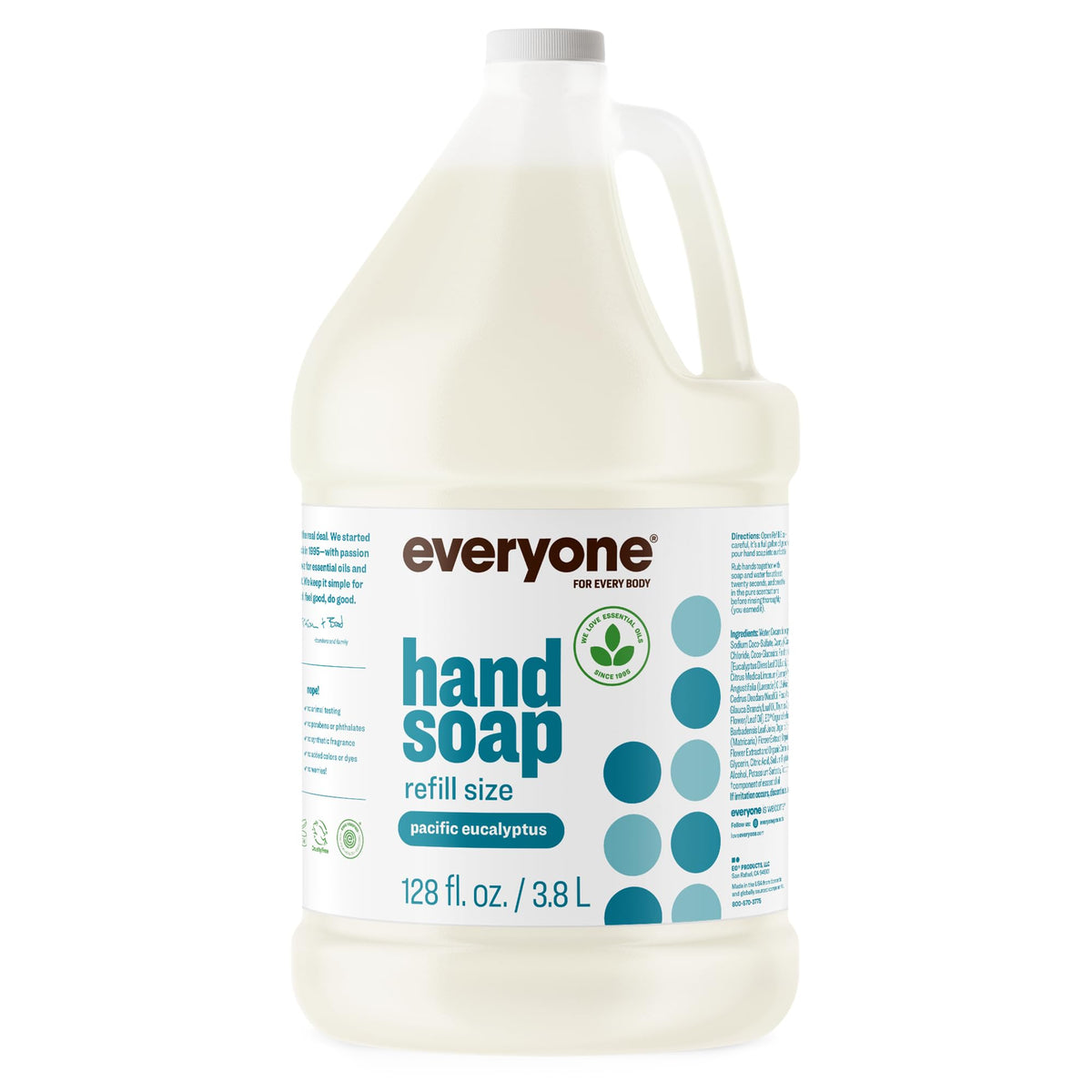 Savon liquide à main Everyone Eucalyptus Pacifique 1 gallon vue avant