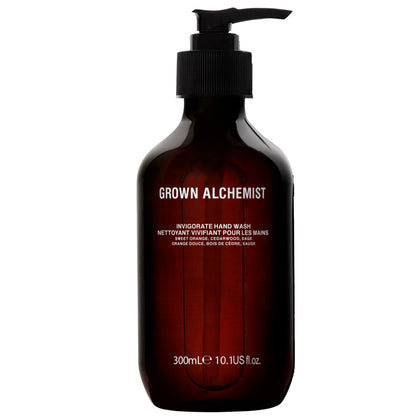 Savon liquide à mains Grown Alchemist 300mL vue avant avec étiquette