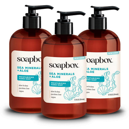 Savon liquide Aloe et Minéraux Marins Soapbox - vue avant