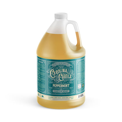 Savon Liquide Carolina Castile à la Menthe Poivrée 1 Gallon vue de face