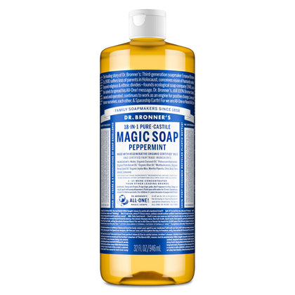 Savon liquide Dr. Bronner's Pure-Castile 32 oz à la menthe, vue avant