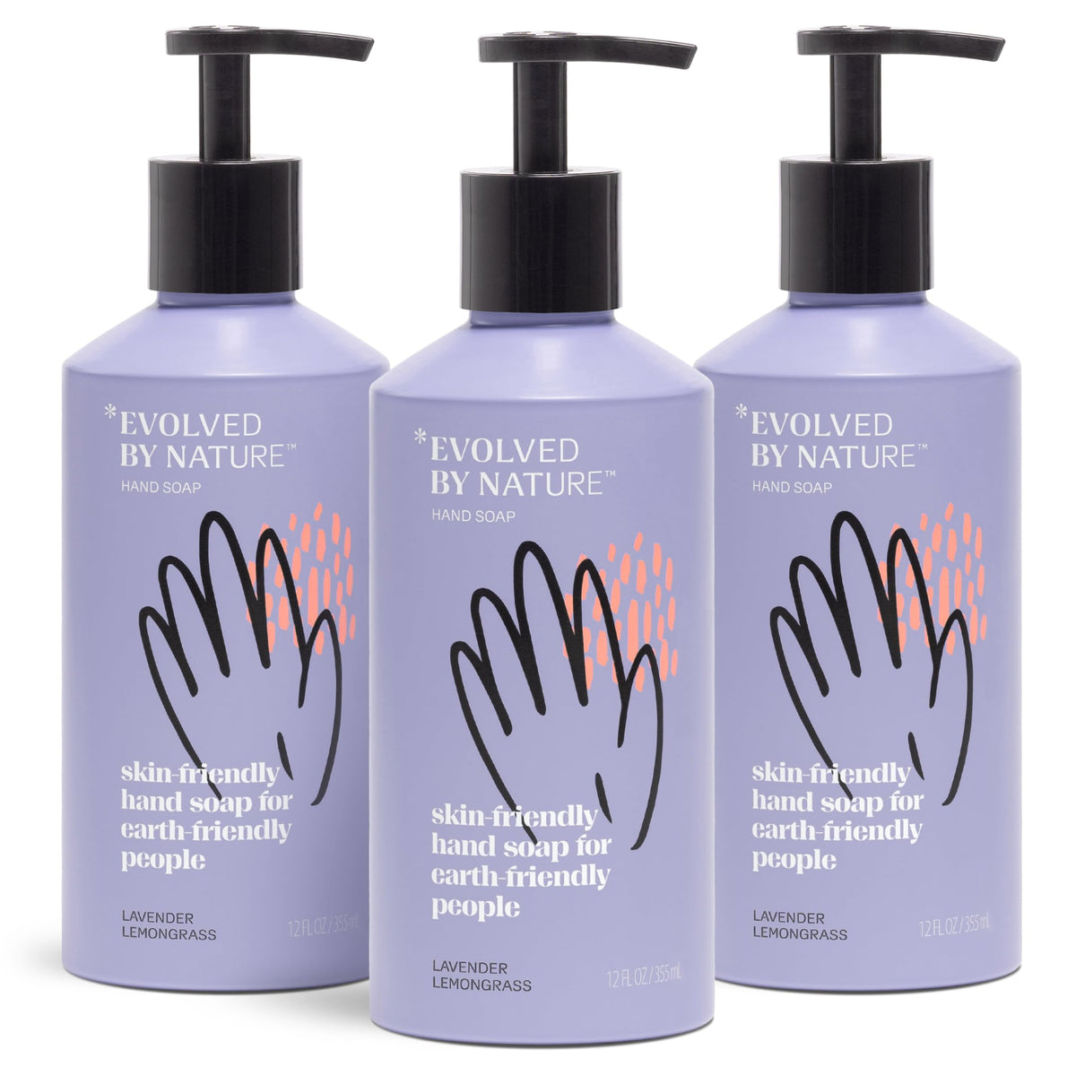 Savon Liquide Mains EVOLVED BY NATURE 12 Oz Lavande Citronnelle vue avant