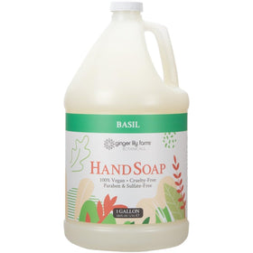 Savon liquide mains Ginger Lily Farms 1 gal parfum basilic vue avant