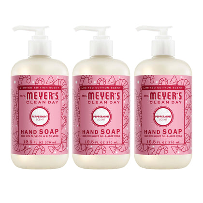 Savon liquide mains Mrs. MEYER'S menthe poivrée 12,5 oz pack de 3