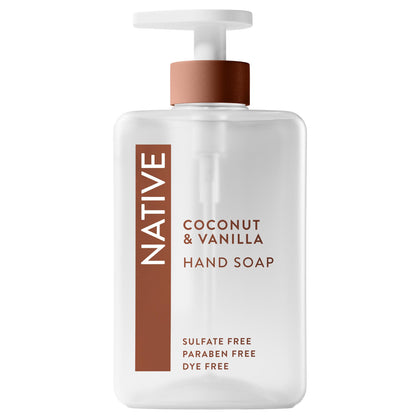 Savon liquide mains Native 480g parfum coco et vanille vue de face