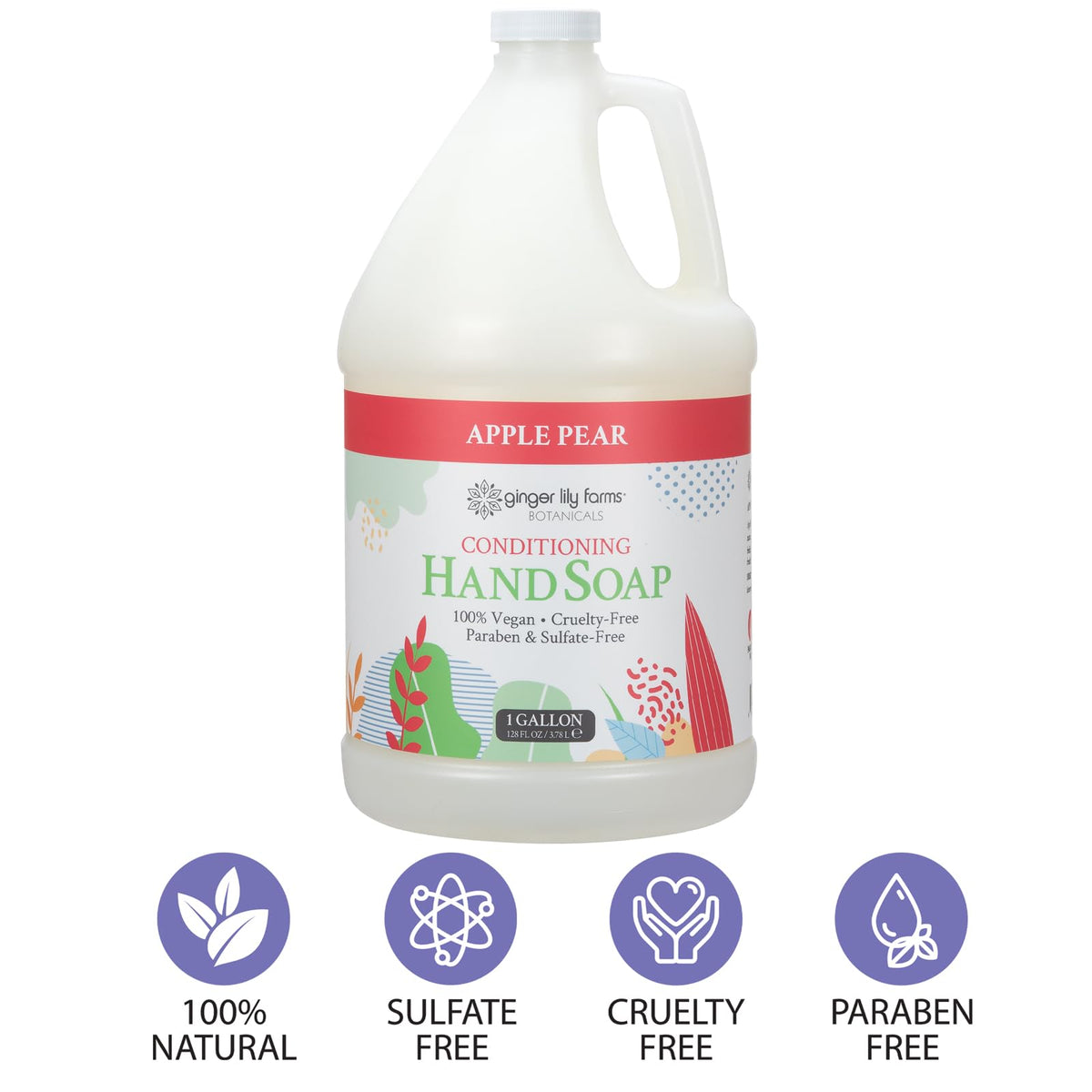 Savon liquide pour les mains Ginger Lily Farms dans un environnement de salle de bain