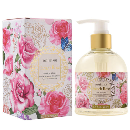 Savon liquide ROMIIE ZOI à la rose, 260ml, vue avant