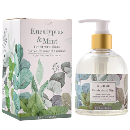 Savon liquide ROMIIE ZOI Eucalyptus & Menthe 260ml vue de face
