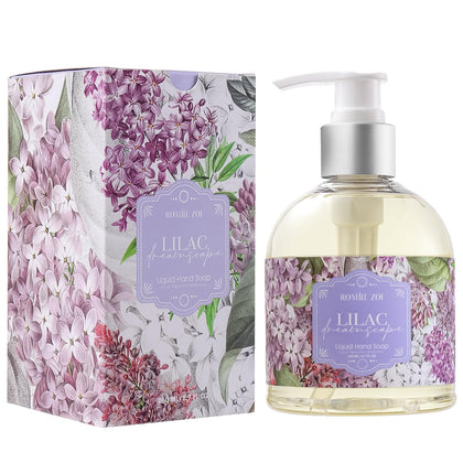 Savon Liquide ROMIIE ZOI Lilas 260ml vue avant avec coffret
