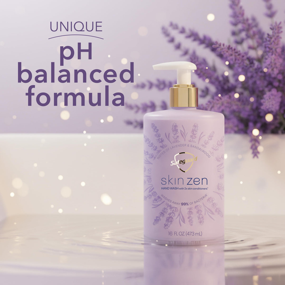 Savon liquide Safeguard Skin Zen 549g avec lavande et bois de santal